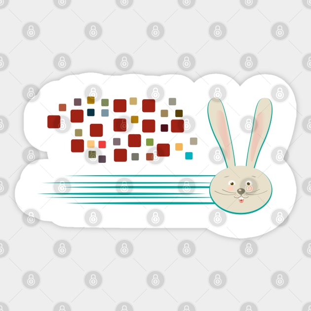 Easter Bunny Holiday Cute Rabbit Sticker by sofiartmedia